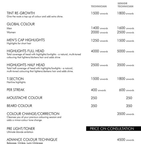 toni guy|Hair Salon in Albuquerque Price Menu